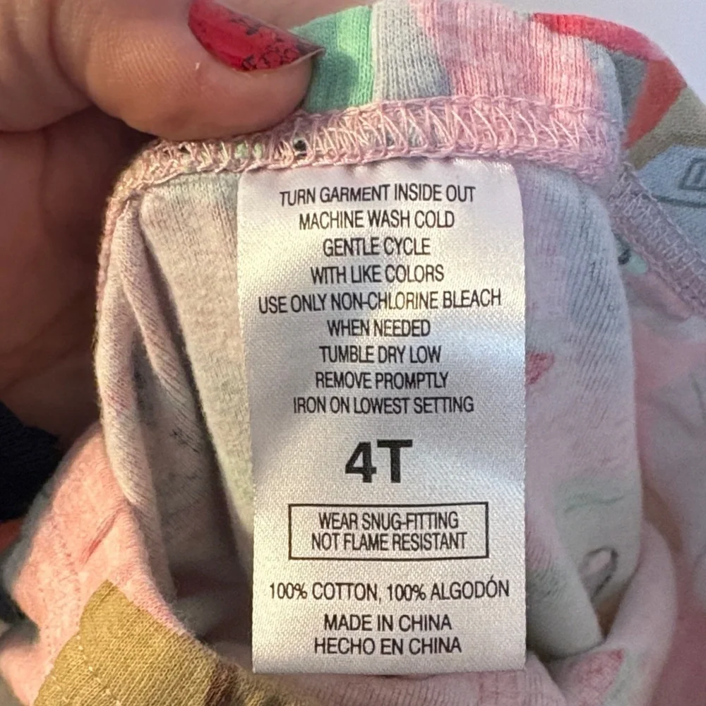Star Wars Pink Baby Grogu Long Sleeve Pajama Set size 4T